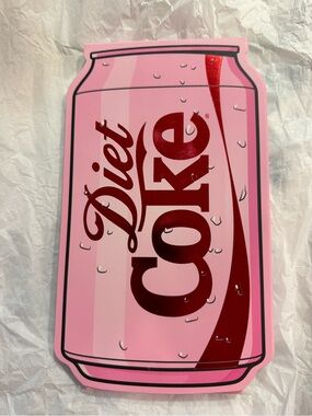 Coca Cola Diet Coke Pink and White Art Print and Pen